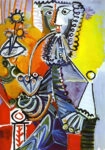 Πινακας σε καμβά PICASSO - CAVALIER WITH PIPE