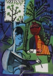 Πινακας σε καμβά PICASSO - CLAUDE DRAWING FRANCOISE AND PALOMA