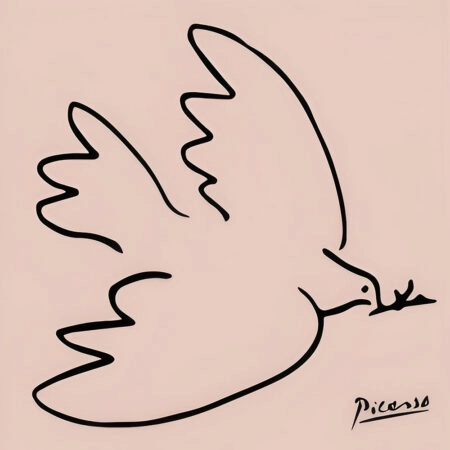 Πίνακας σε καμβά PICASSO - DOVE OF PEACE - Pablo Picasso Sticky 5