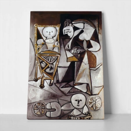 Πινακας σε καμβά PICASSO - DRAWING WOMAN SURROUNDED BY HER CHILDREN