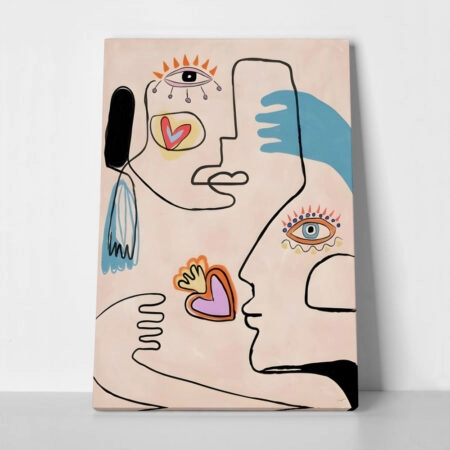 Πινακας σε καμβά PICASSO - EYES AND HEARTS ABSTRACT - Pablo Picasso Sticky 1
