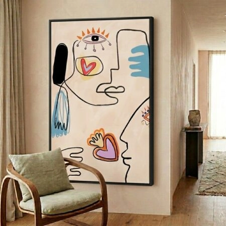 Πινακας σε καμβά PICASSO - EYES AND HEARTS ABSTRACT - Pablo Picasso Sticky 2