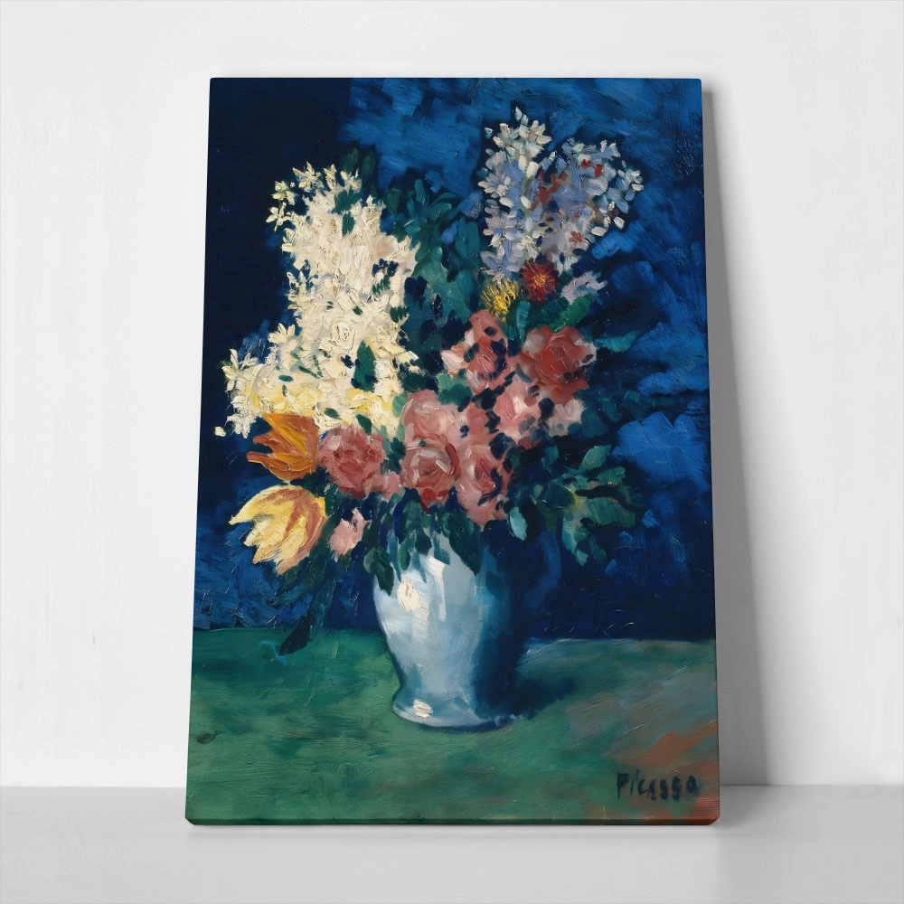 Πινακας σε καμβά PICASSO - FLOWERS IN A VASE