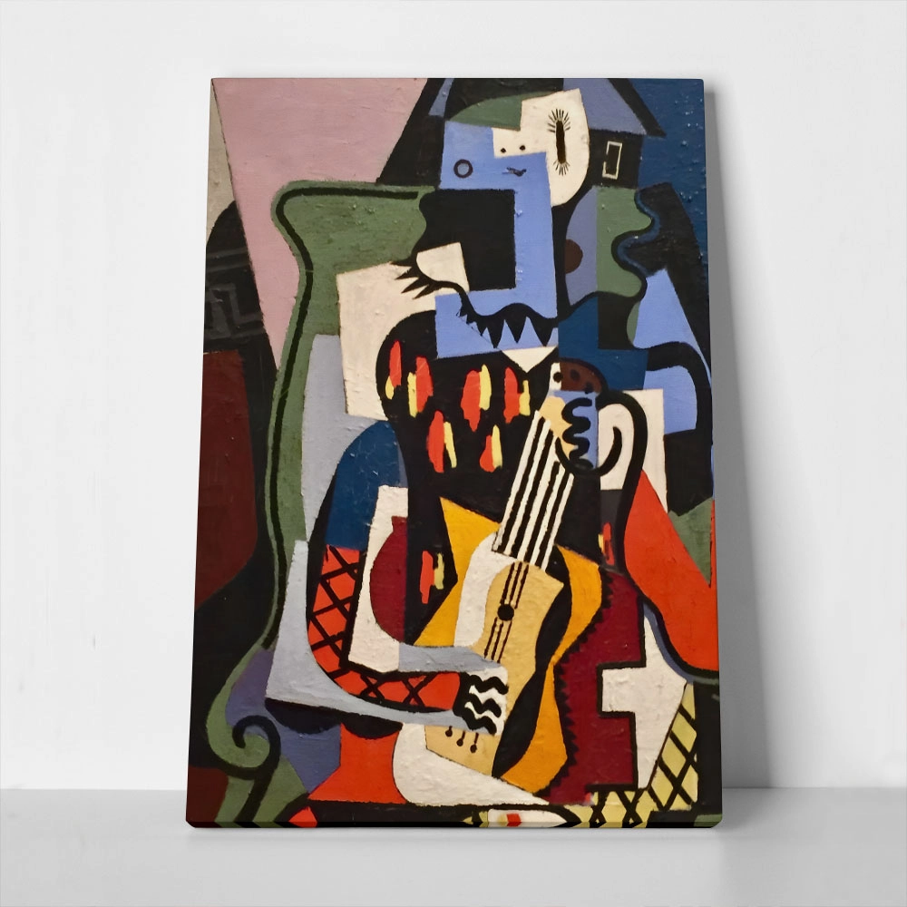 Πινακας σε καμβά PICASSO - HARLEQUIN MUSICIAN