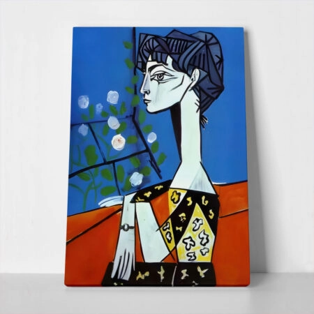 Πινακας σε καμβά PICASSO - JACQUELINE WITH FLOWERS - Pablo Picasso