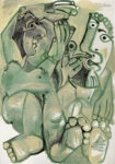 Πινακας σε καμβά PICASSO - MAN AND WOMAN 1968
