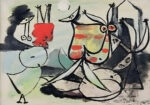 Πινακας σε καμβά PICASSO - MAN AND WOMAN
