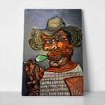 Πινακας σε καμβά PICASSO - MAN WITH A LOLLIPOP