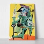 Πινακας σε καμβά PICASSO - MUSKETEER WITH A PIPE 1968