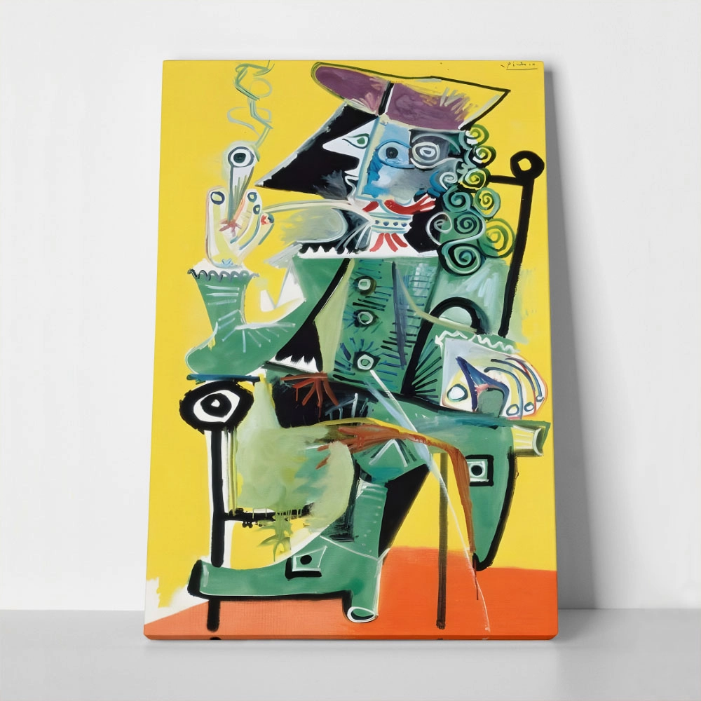 Πινακας σε καμβά PICASSO - MUSKETEER WITH A PIPE 1968