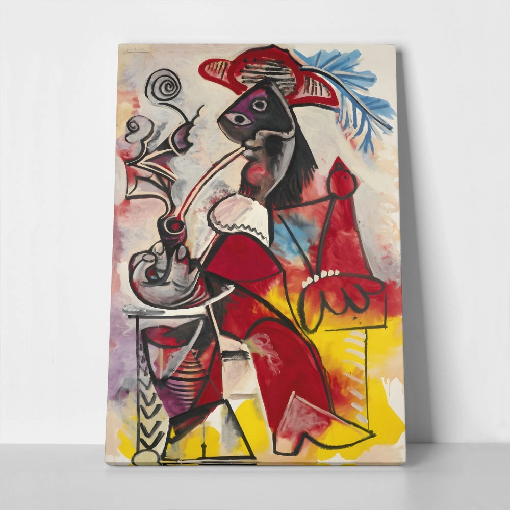 Πινακας σε καμβά PICASSO - MUSKETEER WITH A PIPE