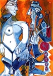 Πινακας σε καμβά PICASSO - NUDE AND SMOKER