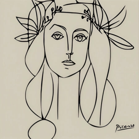 Πίνακας σε καμβά PICASSO - PORTRAIT OF FRANCOISE - Pablo Picasso Sticky 5