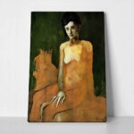 Πινακας σε καμβά PICASSO - SEATED FEMALE NUDE
