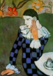 Πινακας σε καμβά PICASSO - SEATED HARLEQUIN