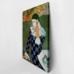 Πινακας σε καμβά PICASSO - SEATED HARLEQUIN