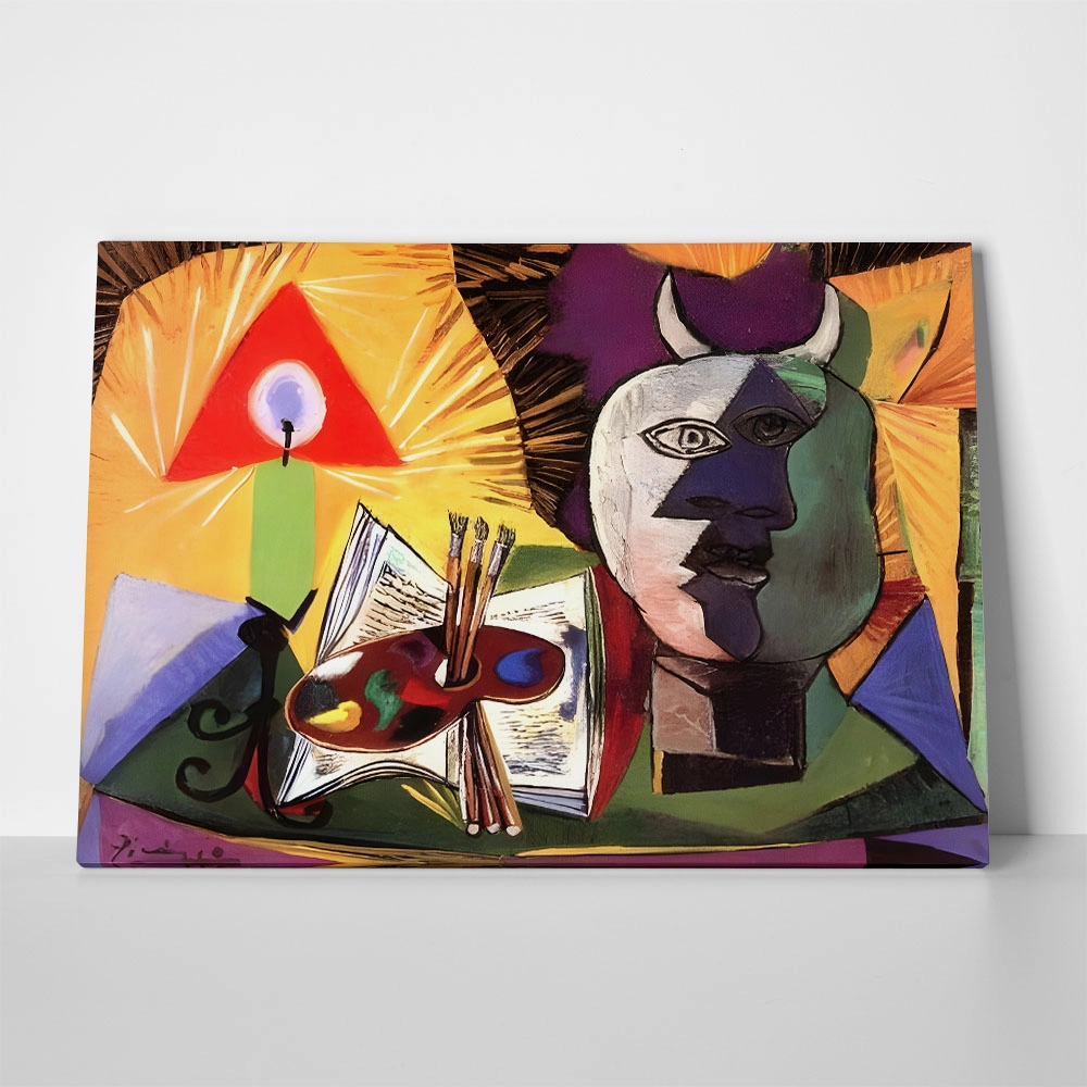 Πινακας σε καμβά PICASSO - STILL LIFE WITH CANDLE