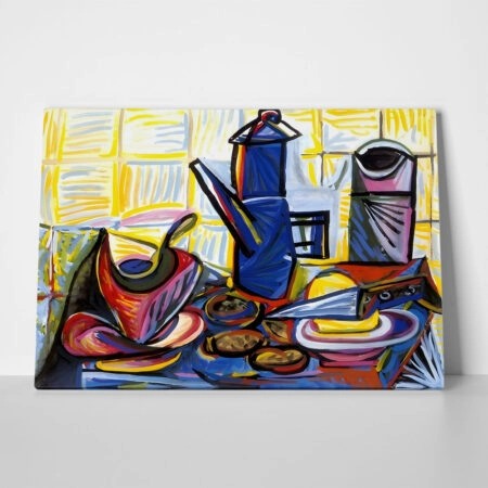 Πινακας σε καμβά PICASSO - STILL LIFE WITH COFFEEPOT
