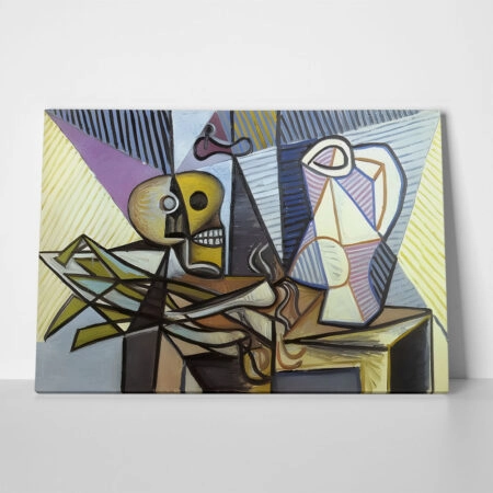 Πινακας σε καμβά PICASSO - STILL LIFE WITH SKULL LEEKS AND PITCHER 2