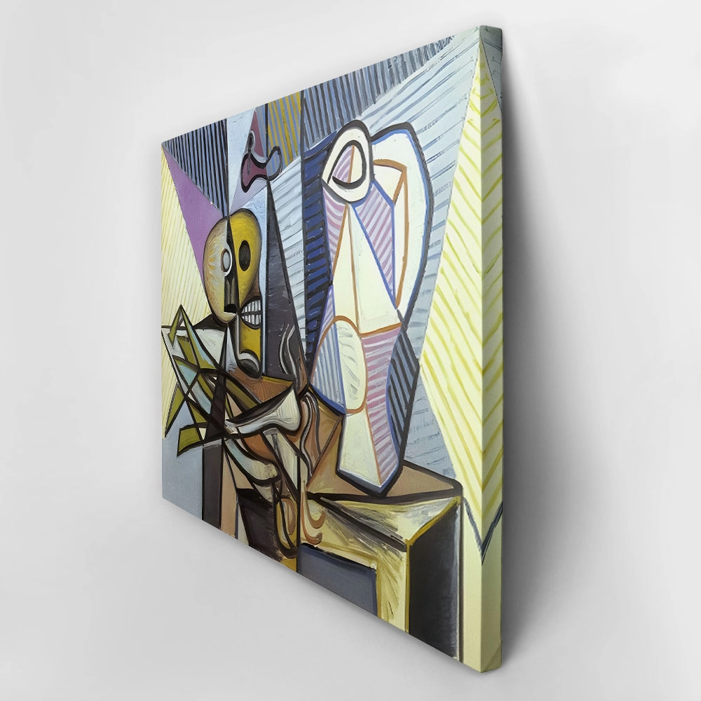 Πινακας σε καμβά PICASSO - STILL LIFE WITH SKULL LEEKS AND PITCHER 2