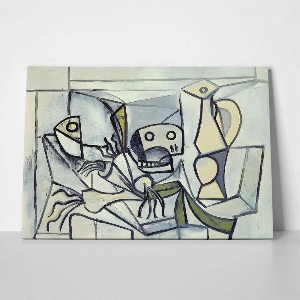 Πινακας σε καμβά PICASSO - STILL LIFE WITH SKULL LEEKS AND PITCHER