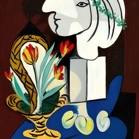 Πινακας σε καμβά PICASSO - STILL LIFE WITH TULIPS - Pablo Picasso Sticky 5