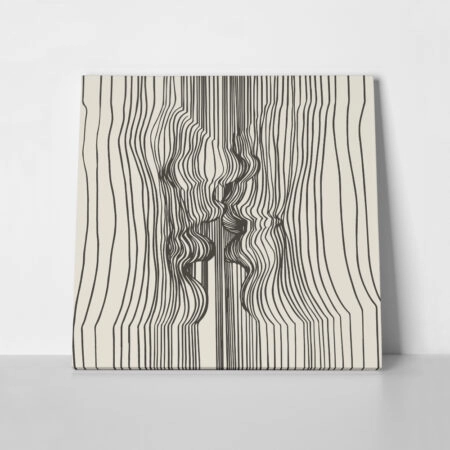 Πίνακας σε καμβά PICASSO - THE KISS LINEART SQUARE - Pablo Picasso Sticky 1