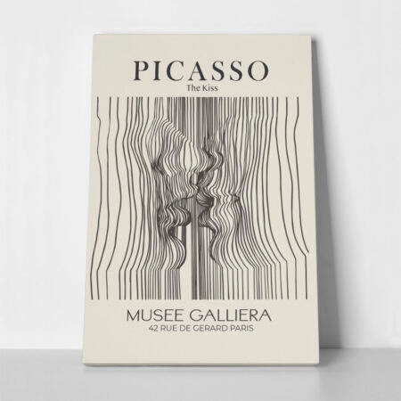 Πινακας σε καμβά PICASSO - THE KISS LINEART - Pablo Picasso Sticky 1
