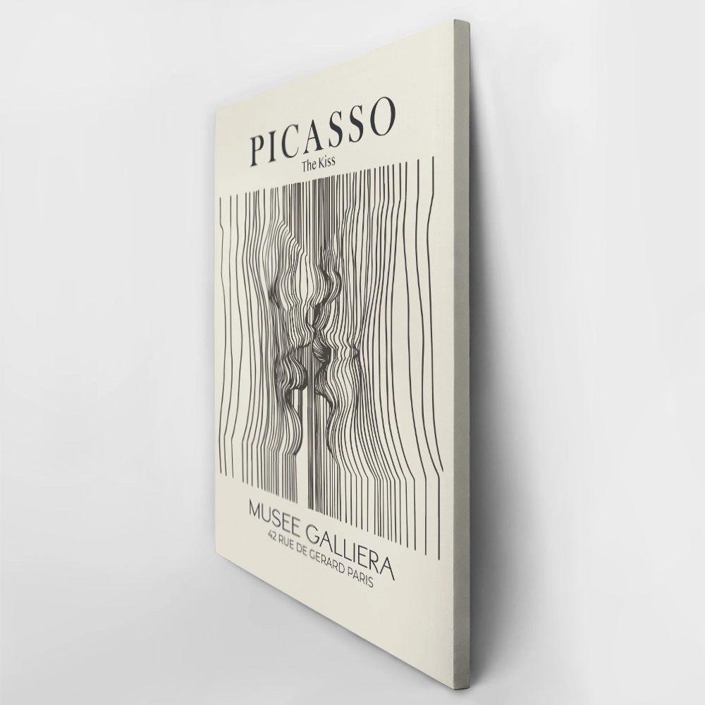 Πινακας σε καμβά PICASSO - THE KISS LINEART