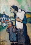 Πινακας σε καμβά PICASSO - THE MOTHER LEADING TWO CHILDREN
