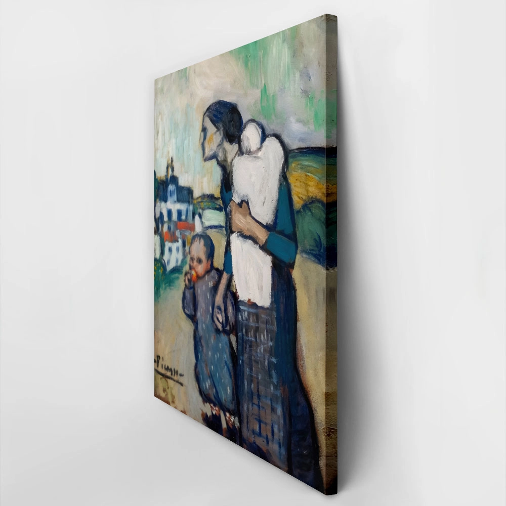 Πινακας σε καμβά PICASSO - THE MOTHER LEADING TWO CHILDREN