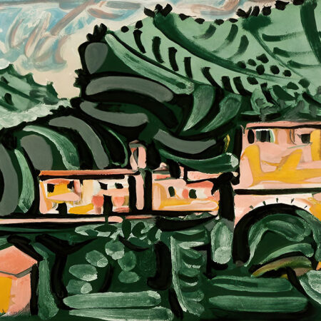 Πινακας σε καμβά PICASSO - THE VILLAGE OF VAUNENARGUES - Pablo Picasso Sticky 5