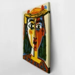 Πινακας σε καμβά PICASSO - WOMAN IN A HAT WITH POMPOMS