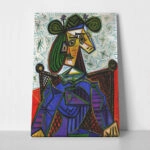Πινακας σε καμβά PICASSO - WOMAN SITTING IN AN ARMCHAIR