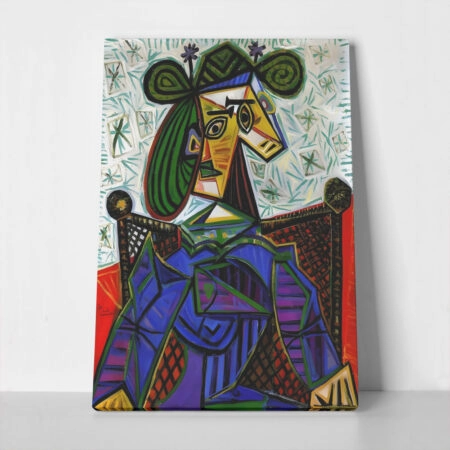 Πινακας σε καμβά PICASSO - WOMAN SITTING IN AN ARMCHAIR - Pablo Picasso