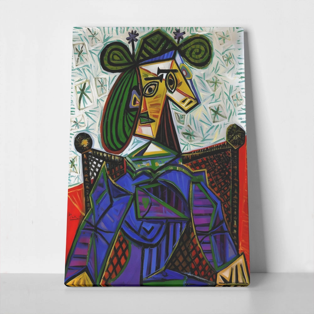 Πινακας σε καμβά PICASSO - WOMAN SITTING IN AN ARMCHAIR