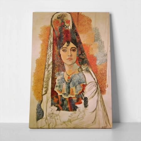 Πινακας σε καμβά PICASSO - WOMAN WITH A MANTILLA - Pablo Picasso