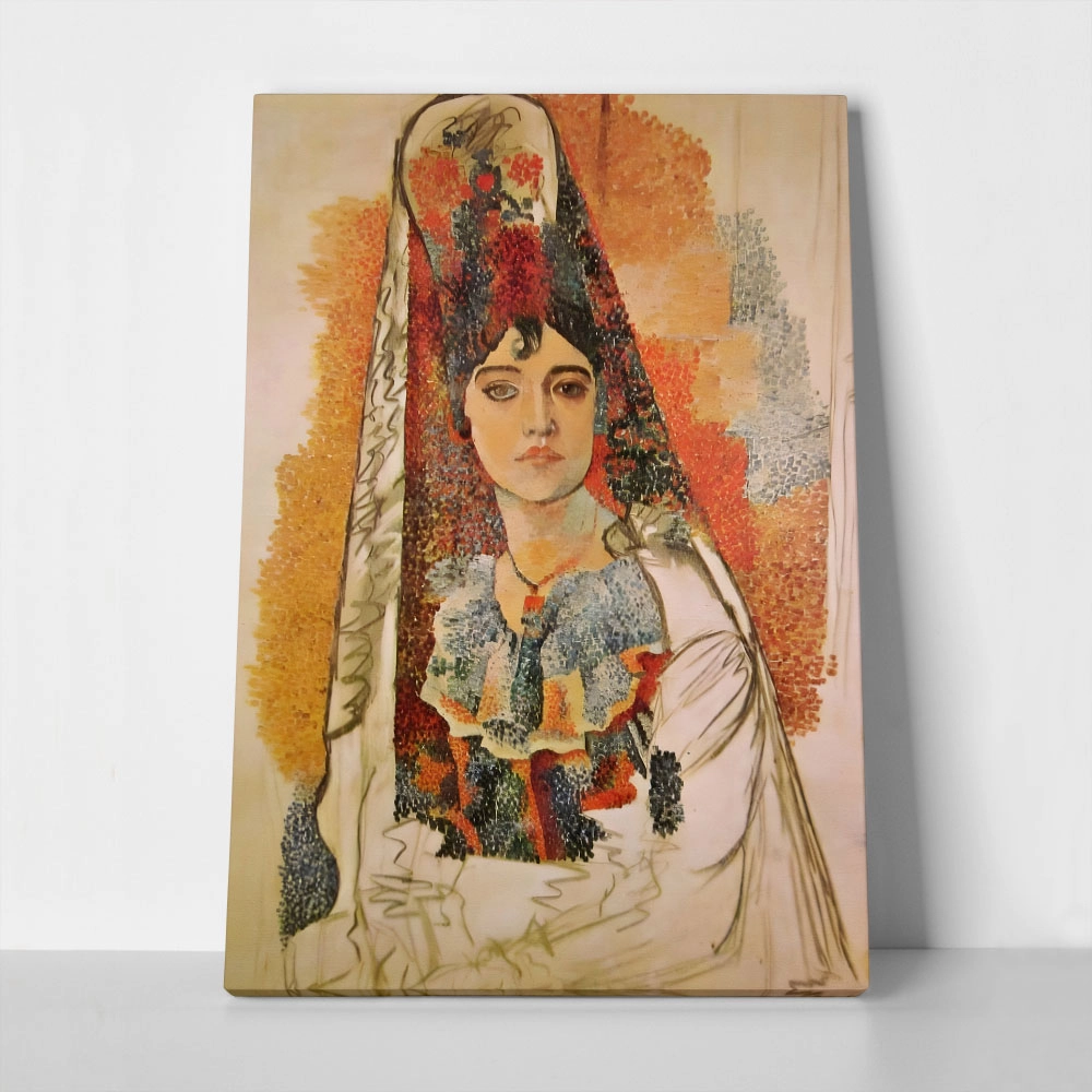 Πινακας σε καμβά PICASSO - WOMAN WITH A MANTILLA