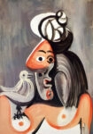 Πινακας σε καμβά PICASSO - WOMAN WITH BIRD