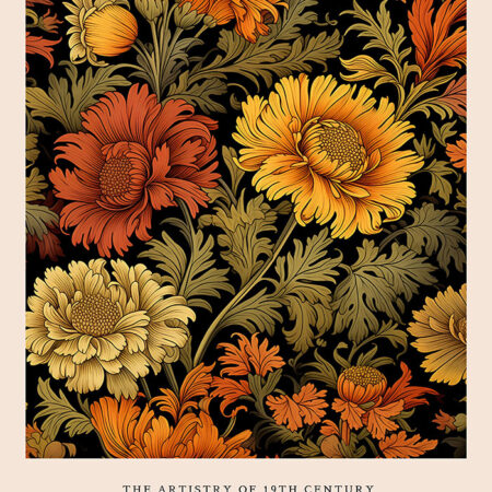 Πινακας σε καμβά WILLIAM MORRIS - AUTUMN FLOWER 2 - William Morris Sticky 5