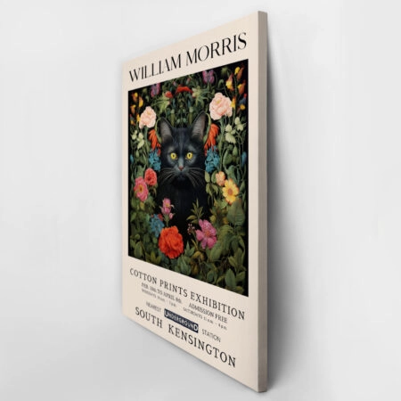 Πινακας σε καμβά WILLIAM MORRIS - BLACK CAT - William Morris Sticky 2