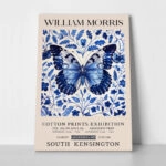 Πινακας σε καμβά WILLIAM MORRIS - BLUE BUTTERFLY 1