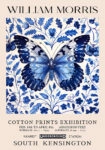 Πινακας σε καμβά WILLIAM MORRIS - BLUE BUTTERFLY 1