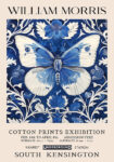 Πινακας σε καμβά WILLIAM MORRIS - BLUE BUTTERFLY 2
