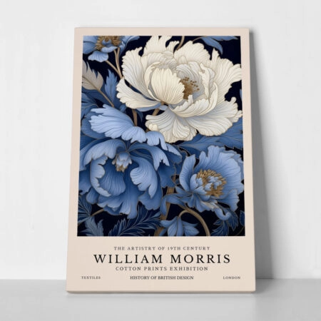Πινακας σε καμβά WILLIAM MORRIS - BLUE FLORAL