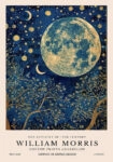Πινακας σε καμβά WILLIAM MORRIS - BLUE MOON AND STARS 1