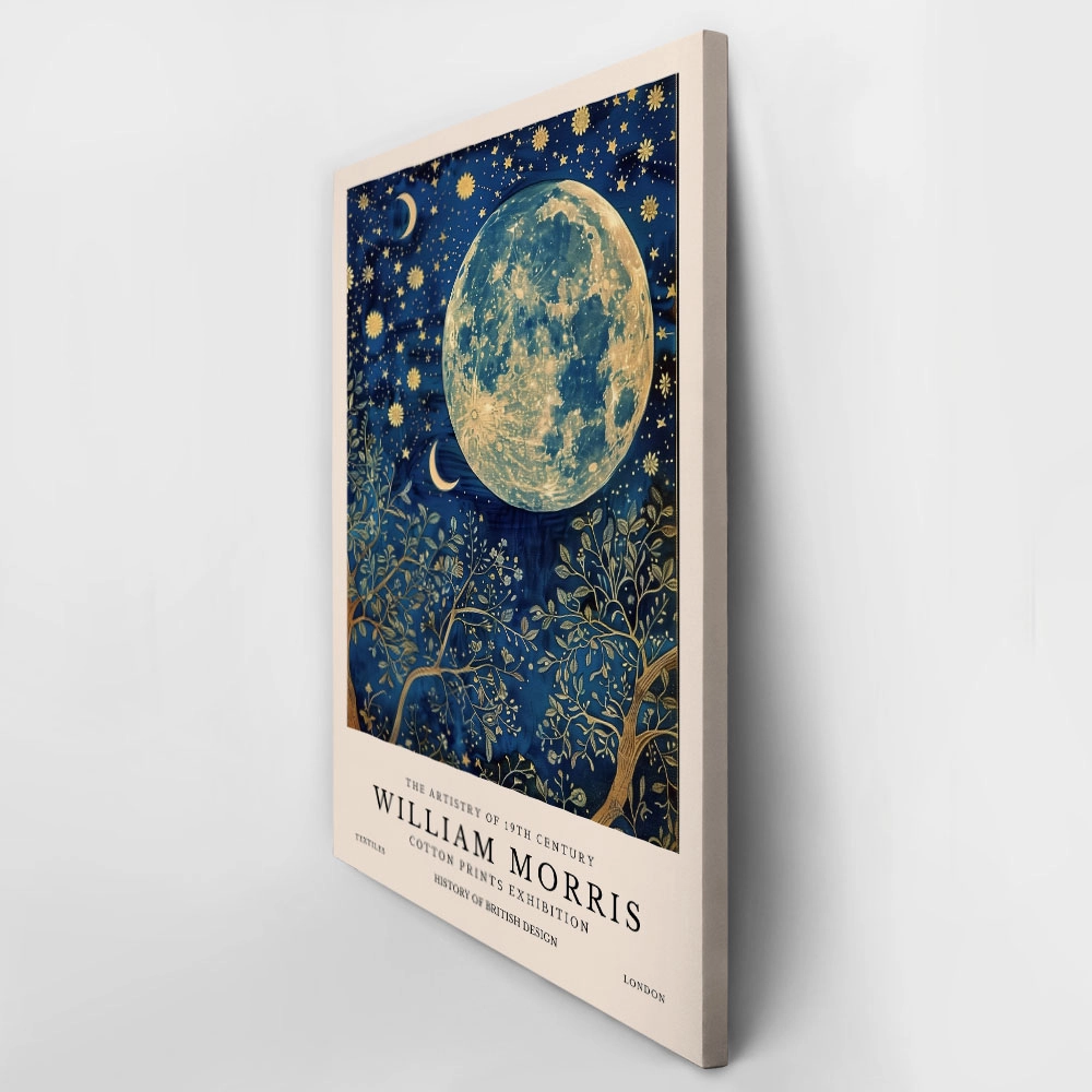 Πινακας σε καμβά WILLIAM MORRIS - BLUE MOON AND STARS 1
