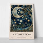 Πινακας σε καμβά WILLIAM MORRIS - BLUE MOON AND STARS 2