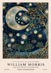 Πινακας σε καμβά WILLIAM MORRIS - BLUE MOON AND STARS 2