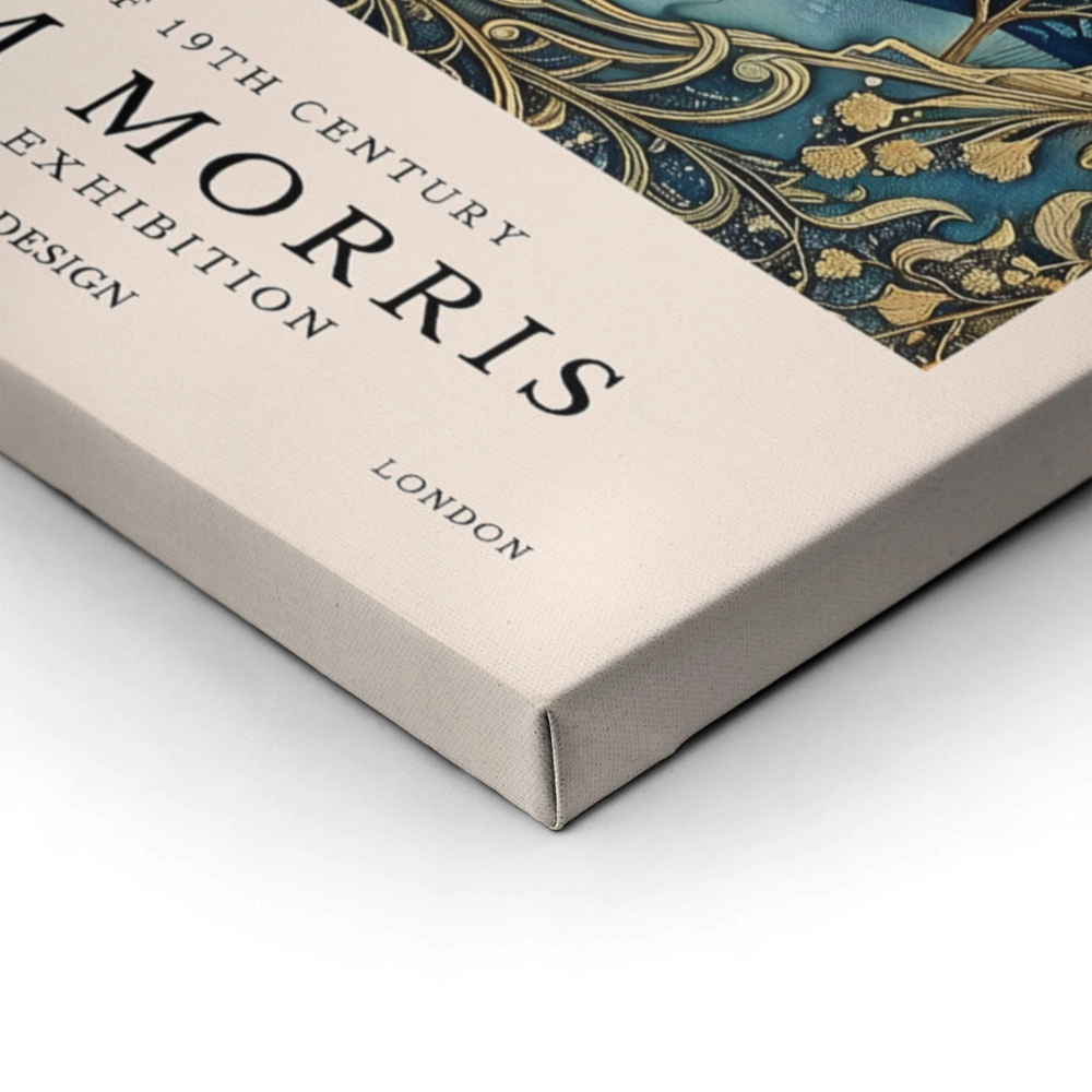 Πινακας σε καμβά WILLIAM MORRIS - BLUE MOON AND STARS 2